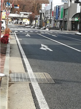 八代駅前交差点の信号の写真